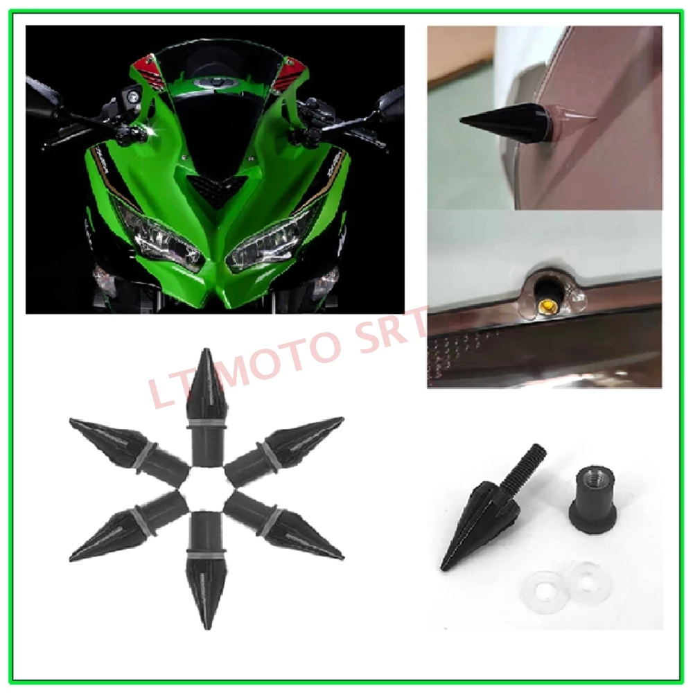 오토바이 앞 유리 장식 나사 볼트 키트, ZZR1400, 가와사키 ZX25R ZX6R ZX9R ZX10R ZX12R ZX14R ZZR1200 에 적합