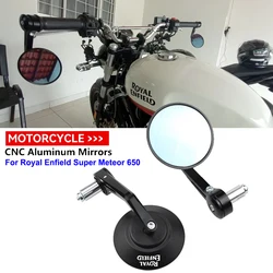 For Royal Enfield Super Meteor 650 CNC Aluminum Motorcycle Bar End Mirror Universal Rear view Mirrors 7/8