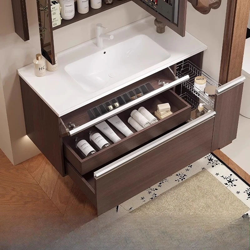 Bathroom Cabinet With Mirror Cabinet For Shower Equipment For Washing Machine Narrow Bathroom Furniture Storage Closet Stand