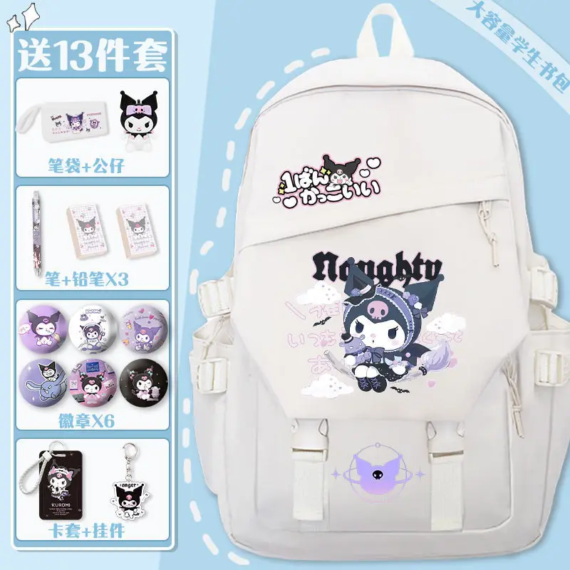 Sanrio New Clow M Student Schoolbag Large Capacity Casual and Lightweight Shoulder Pad Waterproof Stain-Resistant Backpack