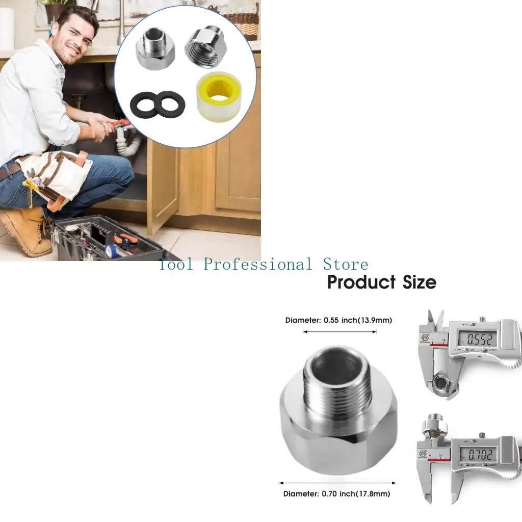 57QF Laundry Room Adapter 1/2 in Female to 3/8 in Male for Water Use