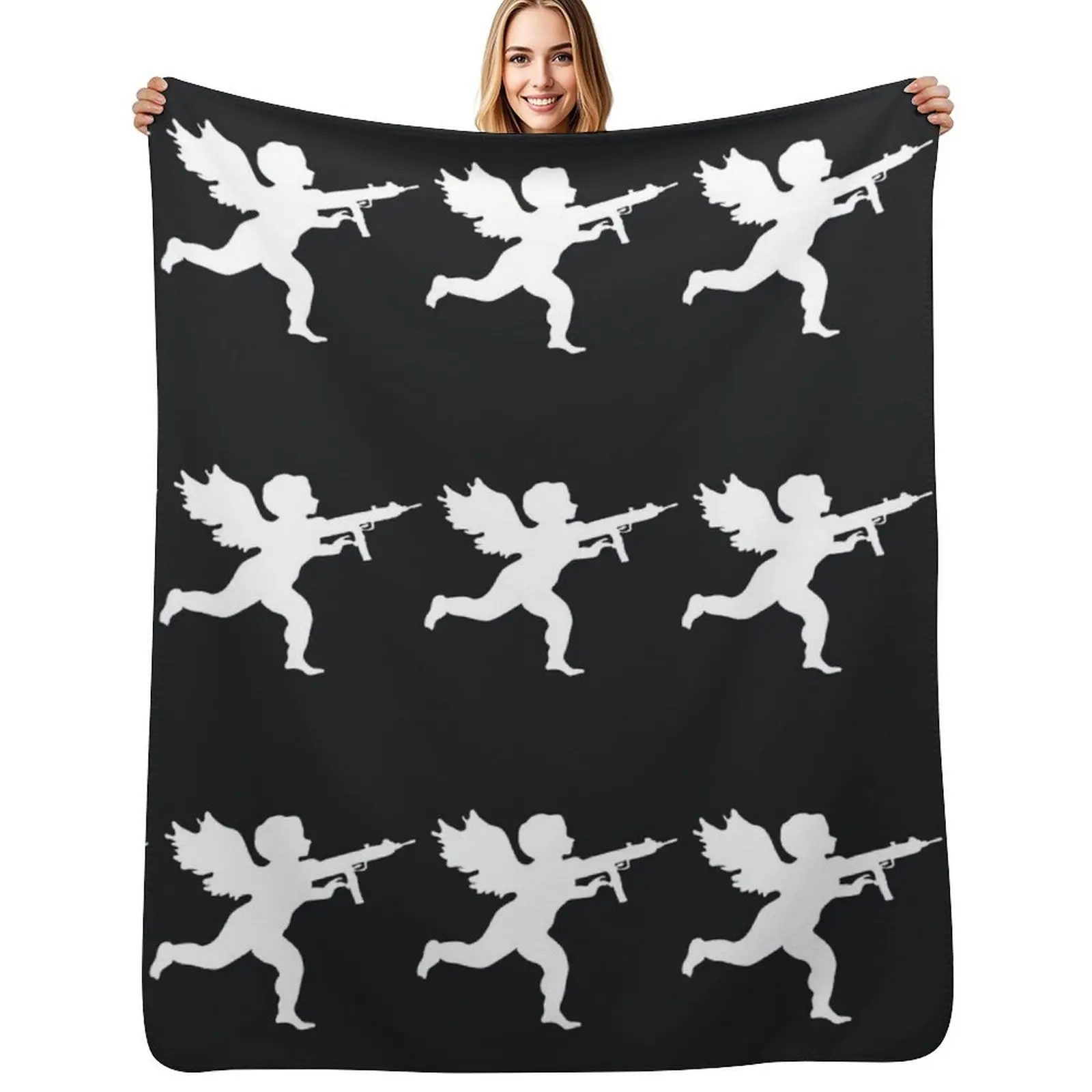 Vanilla Ice Cupid Logo Throw Blanket blankets and throws christmas decoration Nap Thins Flannel Blankets