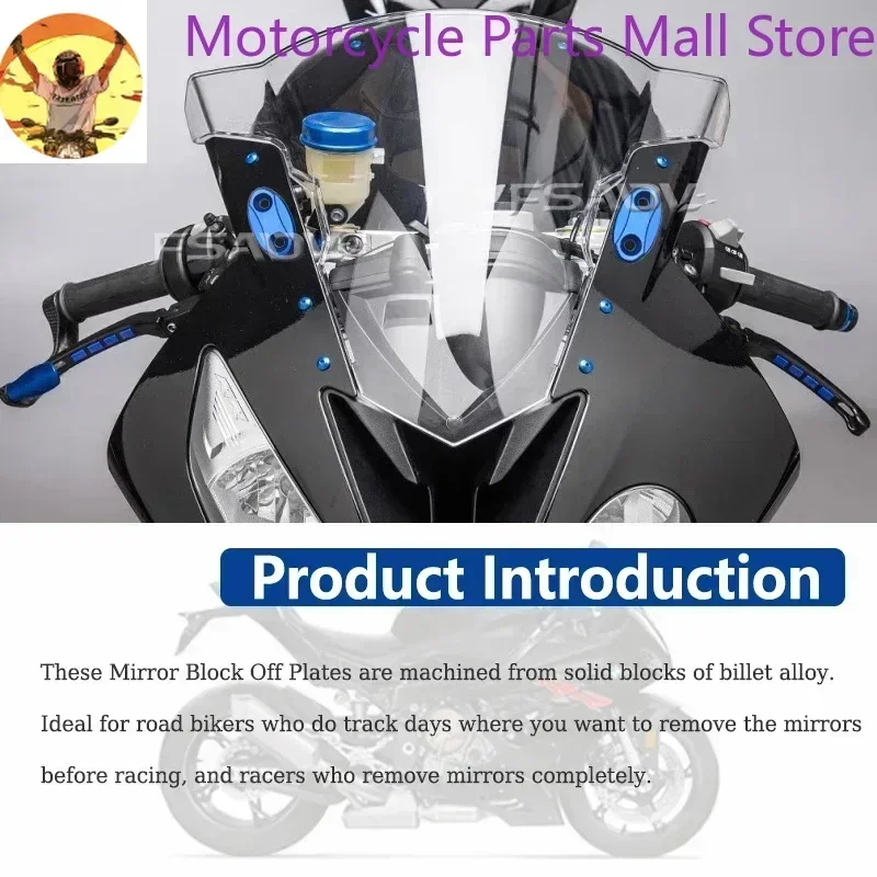 For BMW S1000RR Rearview Mirrors Seat Decorative Cover Mirror Base S 1000 RR S1000 RR S 1000RR 2009-2019 2017 2018 Motorcycle