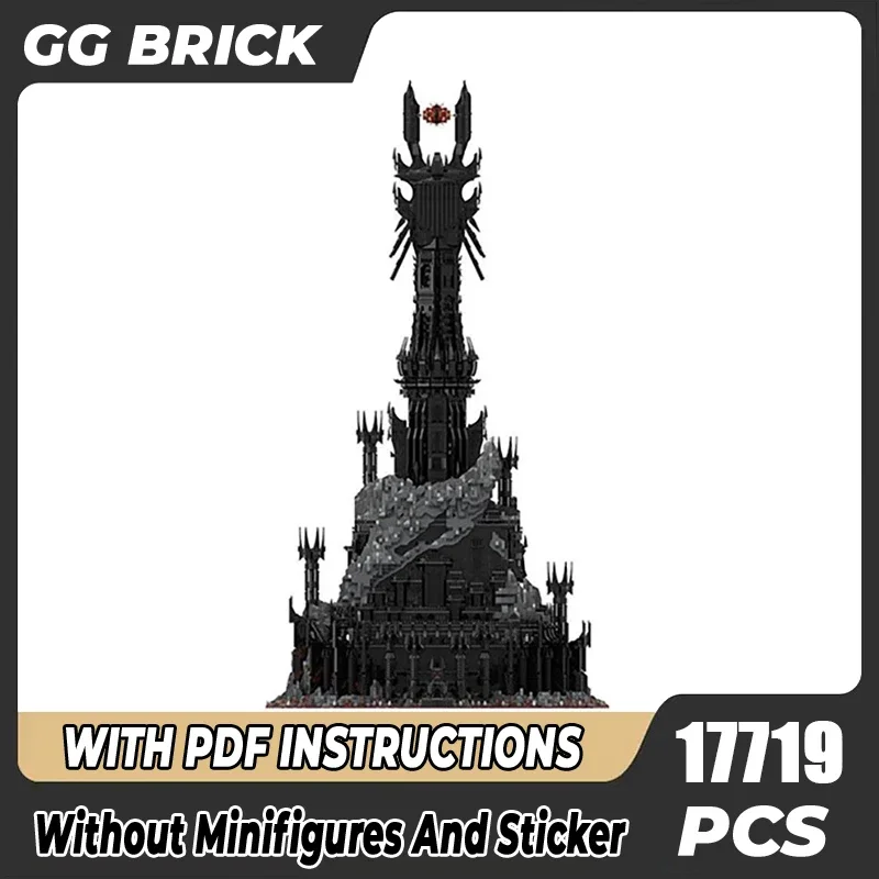 

Magical Rings Movie Scene UCS Barad-Dur Moc Building Blocks Dark Tower Model Technology Bricks DIY Assembly Castle Toys Gifts