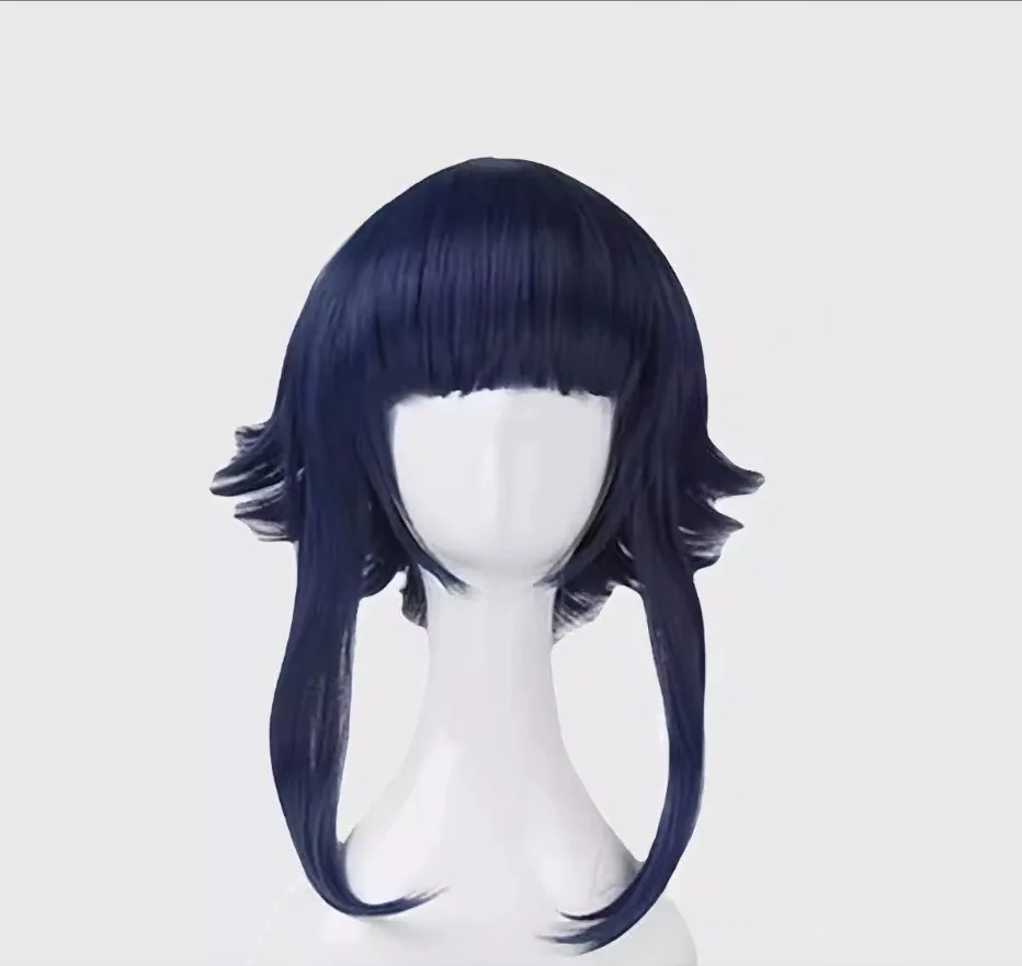 

HOKAGE NINJA Hyuga Hinata Cosplay Wig School Days Synthetic Medium Long Straight Wig Anime Coser Childhood Cute Girl Wig Party