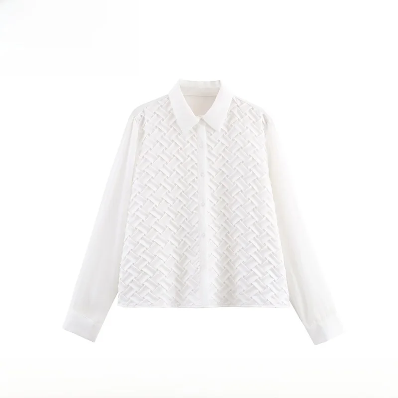 

Новая женская повседневная модная рубашка EVEA с длинным рукавом: универсальная, удобная, дышащая, из полиэфирного волокна, для весны и осени, для работы и повседневной носки