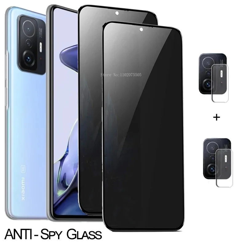 4 Stück Privatsphäre gehärtetes Glas für Xiaomi 13T Pro 11T 13 Anti Spy Displayschutzfolie für Xiaomi 11T Pro 12T 12T Pro Schutzglas