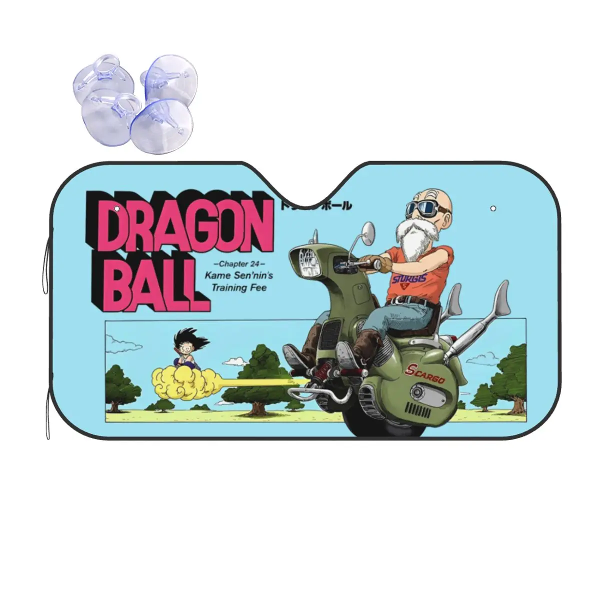 

Dragon Ball Master Roshi мотоциклетный солнцезащитный козырек на лобовое стекло креативный козырек на переднее окно автомобиля 70x130 см солнцезащитный козырек теплоотражатель