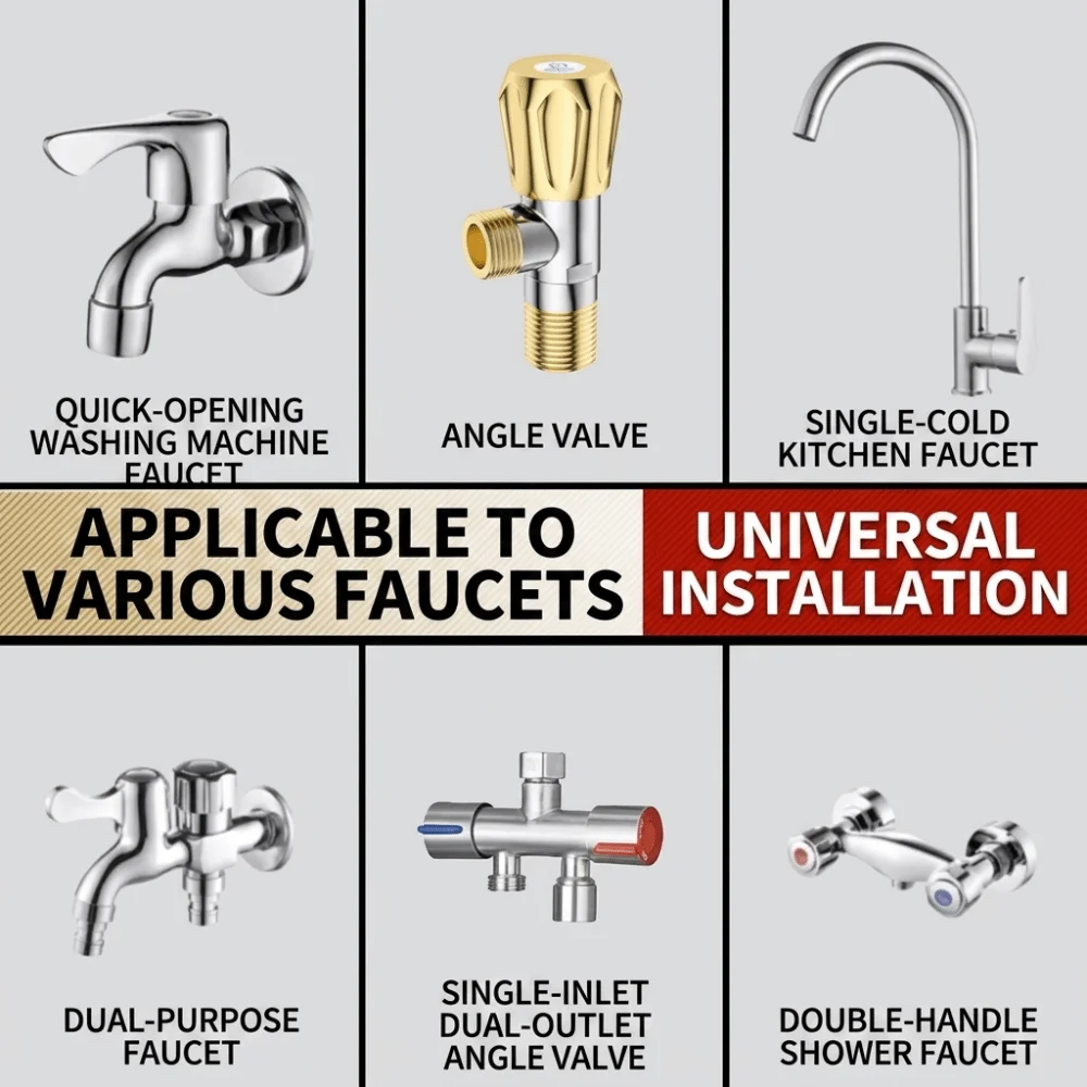 New Stainless Steel Faucet Valve Core Universal Easy Installation Faucet Cartridge Rust Resistant Inner Valve Kitchen Faucet
