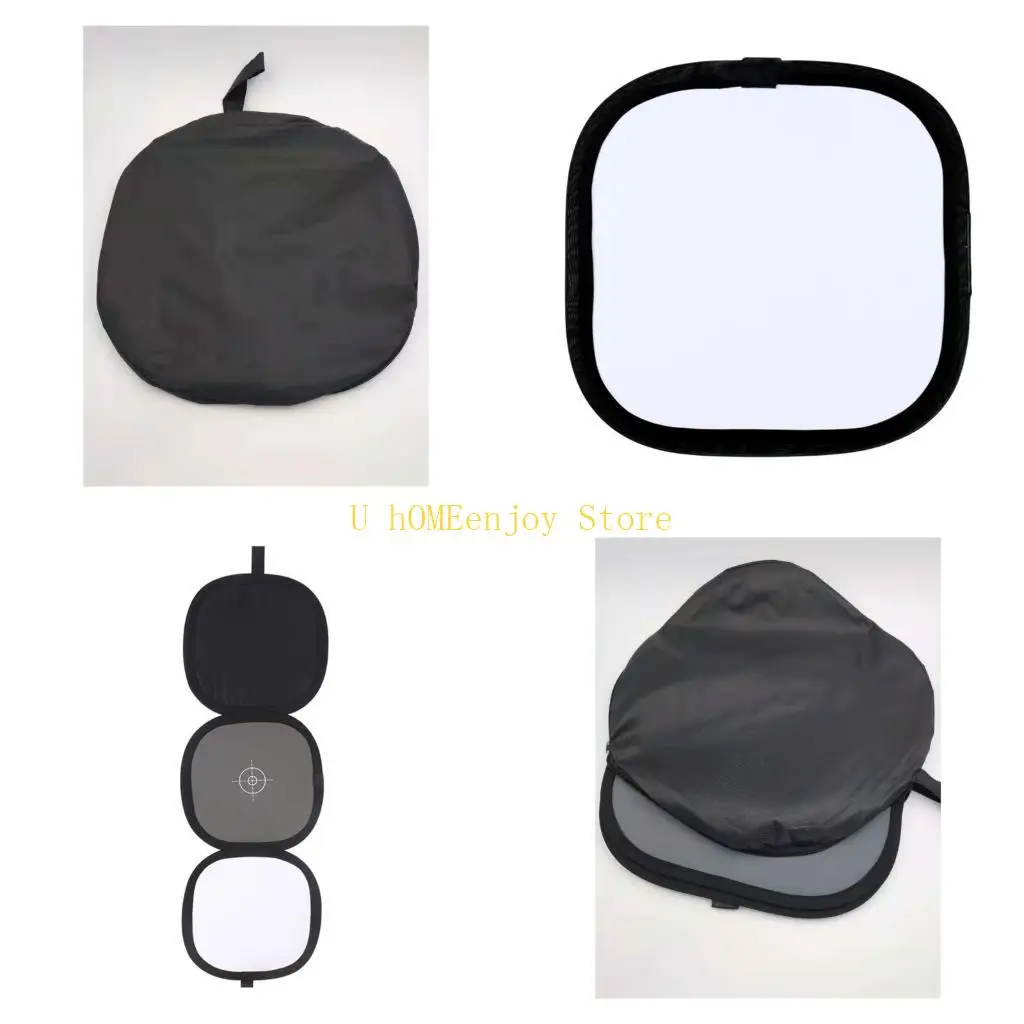

B0KF Foldable 18% Gray Reflector for Enhancing Lighting Effects Exposure Control and Professional Photography Applications
