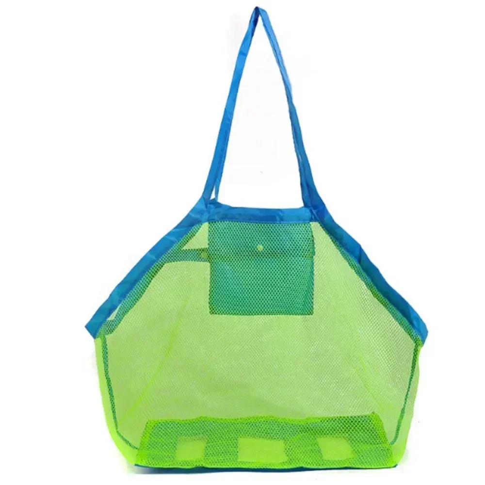 1pc Outdoor Beach Bag Foldable Mesh Swimming Bag For Children Beach Toy Baskets Storage Bag Kid Outdoor Swimming Waterproof Bags