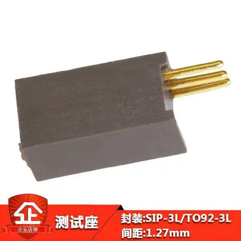 TO92-3L(1.27) Press-down Test Socket SIP-3 Single-row Spacing 1.27MM Gold-plated High-temperature Endurance Programming Socket