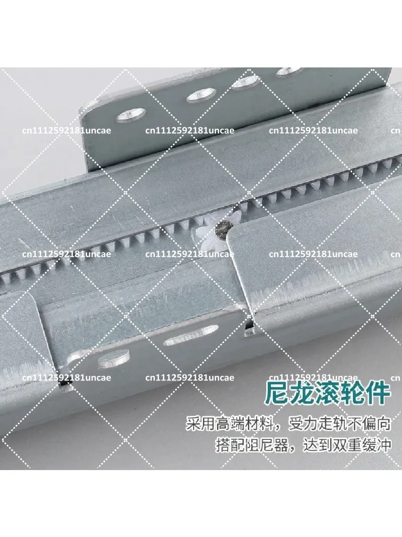Heavy Duty Buffer Guide Rail, Upper and Lower Three Load Bearing Side Mounted Hidden Track Pulling Damping