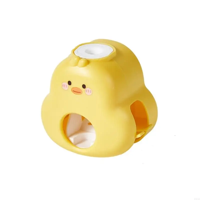 

Duck Design Toothpaste Squeezer Wall Mounted Space Saving Auto Dispenser Toothbrush Holder Rack For Home Bathroom B95B