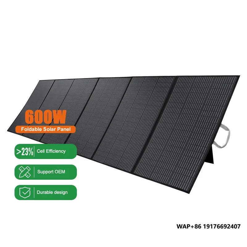 

High Efficiency 600 Watt Solar Panel Foldable 24V Monocrystalline Silicon Solar Panel Portable 500W 400W Camping Solar for RV