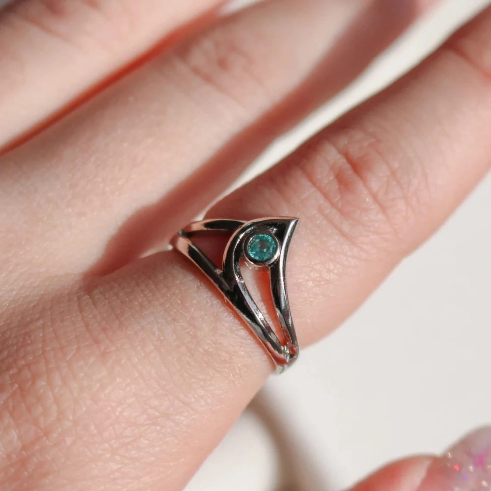 Game Valorant Sage Gamer Ring Trendy Players Adjustable Ring for Man Woman Silver Plated Blue Rhinestone Jewelry Cosplay Gift
