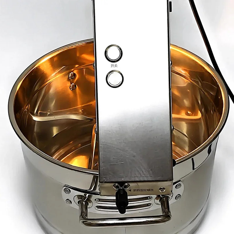 Food Stirrer Pot 10L Stir-fry Machine Food Jam Sauce Mixing Wok 220V Automatic Stir Fry Machine