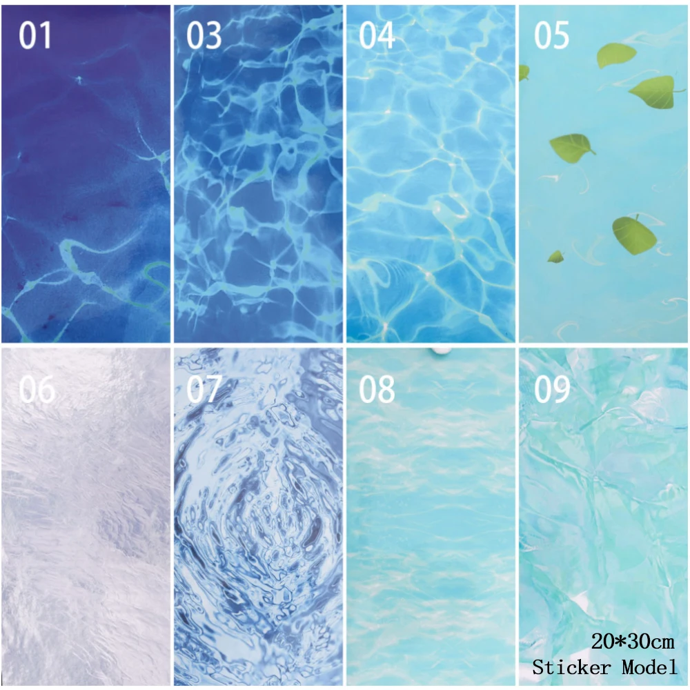 3 teile/los Simulation Wasser Welligkeit Materialien Modell/Textur Aufkleber für die Herstellung von Sand Tisch fließenden Wasser See Oberfläche