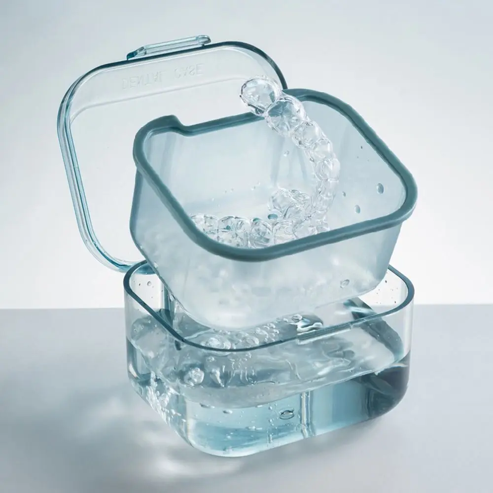 Multifunction Orthodontic Retainer Clean Soak Braces Storage Box Denture Case Mouth Guard Container Tooth Socket Box