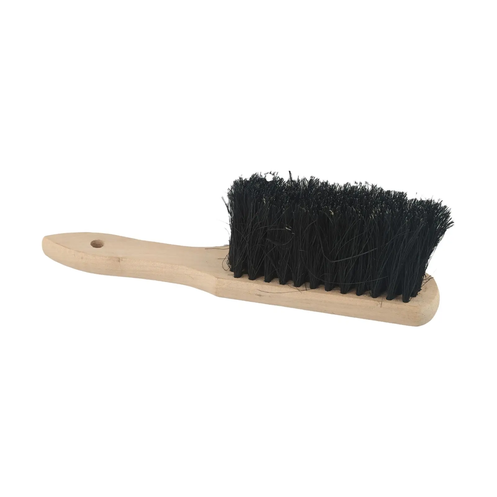 Brosse à foyer pour cheminée avec manche en bois et poils AMP, WagCleansnap, entretien optimal