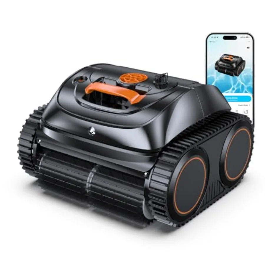 

2026 Upgrade Cordless Robotic Pool Cleaner for Inground and Above Ground Pools 4-in-1 with Triple Motors Wall Waterline Cleanin