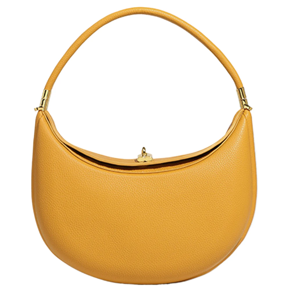 

Crescent Bag PU Leather Fashion Handbag with Hasp Closure Stylish Casual Clutch Purse Soft Half Moon Bag for Women