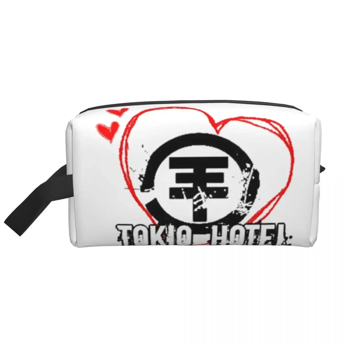 Kawaii Tokio Hotels Heavy Pop Rock Travel Toiletry Bag for Women Cosmetic Makeup Organizer Beauty Storage Dopp Kit