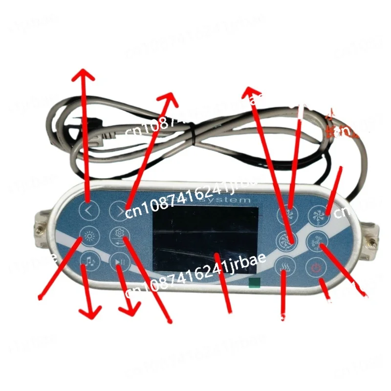 Panel de control táctil para spa para bañeras y asientos de hidromasaje, controlador para bañera de hidromasaje con accesorios de drenaje y masaje de hidromasaje