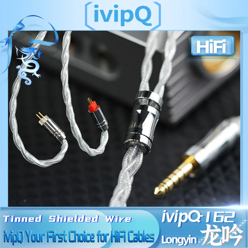 IvipQ 4 코어 주석 차폐 층 오일 침수 OFC 리츠 HiFi 이어폰 케이블, Fudu DZ4 용, 2.5mm, 3.5mm, 4.4mm 0.78, 2 핀 MMCX QDC IE900