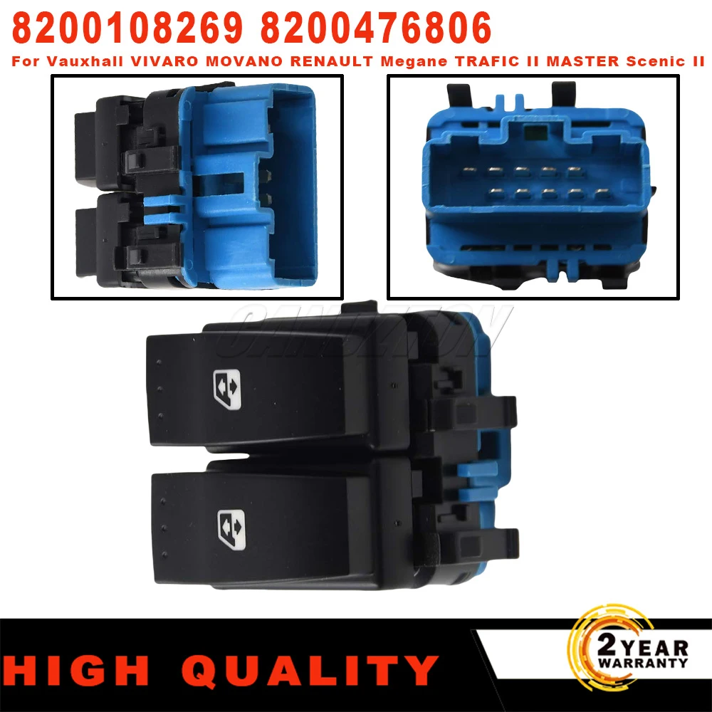 For Vauxhall VIVARO MOVANO RENAULT Megane TRAFIC II MASTER Scenic 8200108269 8200476806 Electric Window Switch Car Accessories