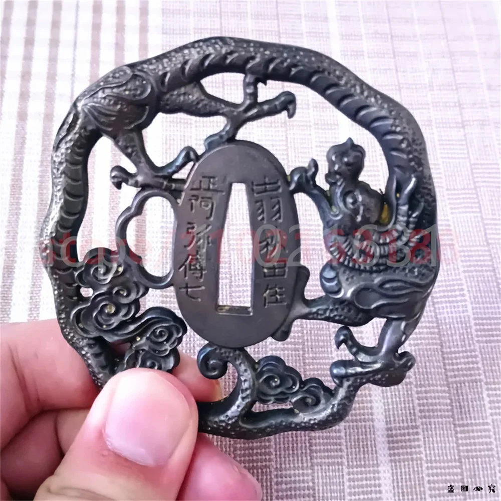 

Very Nice Brass Handguard Tsuba Guard For Japan Japanese Katana Samurai Sword Fittings Parts New Dragon Theme