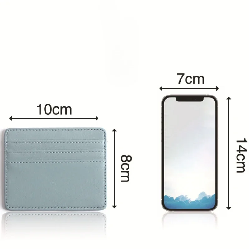 1 قطعة بو الجلود حامل بطاقات التعريف الشخصية لون الحلوى البنك بطاقة الائتمان صندوق متعدد فتحة سليم بطاقة المحفظة النساء الرجال غطاء بطاقة الأعمال