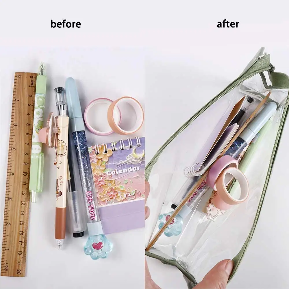 

Cosmetics Pouch School Office Supply Stationery Organizer Storage Bag Transparent Pencil Bag Pencil Case Zipper Pen Pouch