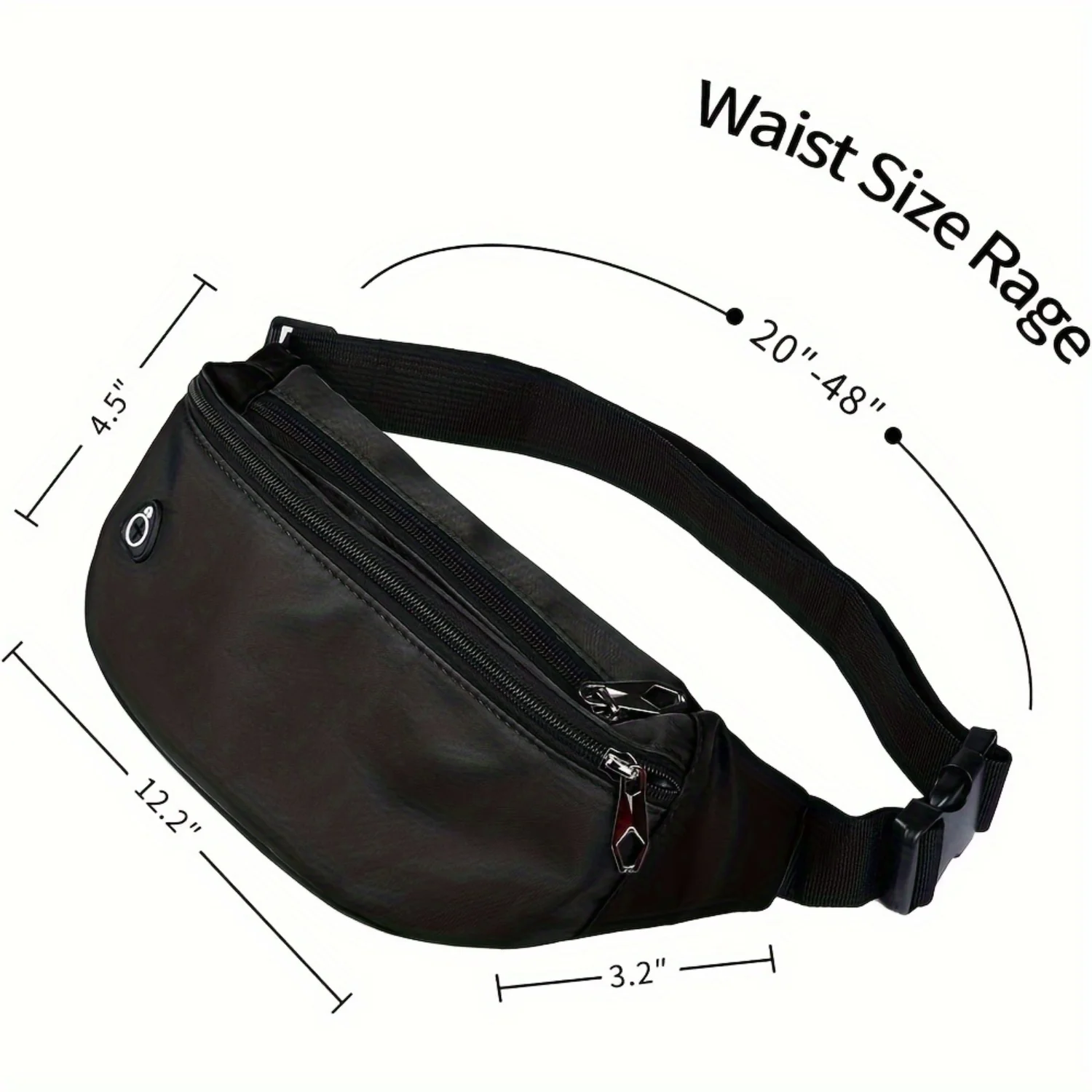 Waterproof Fanny Pack for Men Women, Sports Waist Bag for Travel Hiking Running - Durable Belt Bag
