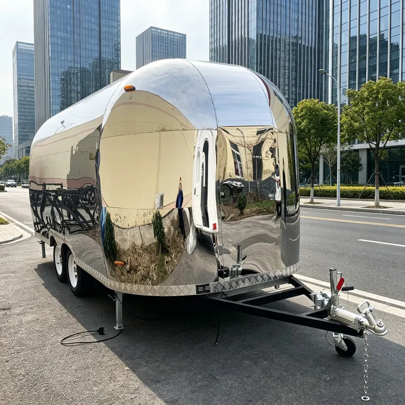 Customized Coffee Food Trailers VW Style Mobile Kitchens, Importer Options Available, Free Shipping