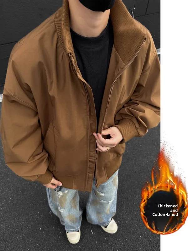 

Мужской ор-бомбер Cleanfit Jaet Flight Jaet с воротником-стойкой American Vibe Baseball orm Свободный крой из полиэфирного волокна Зима