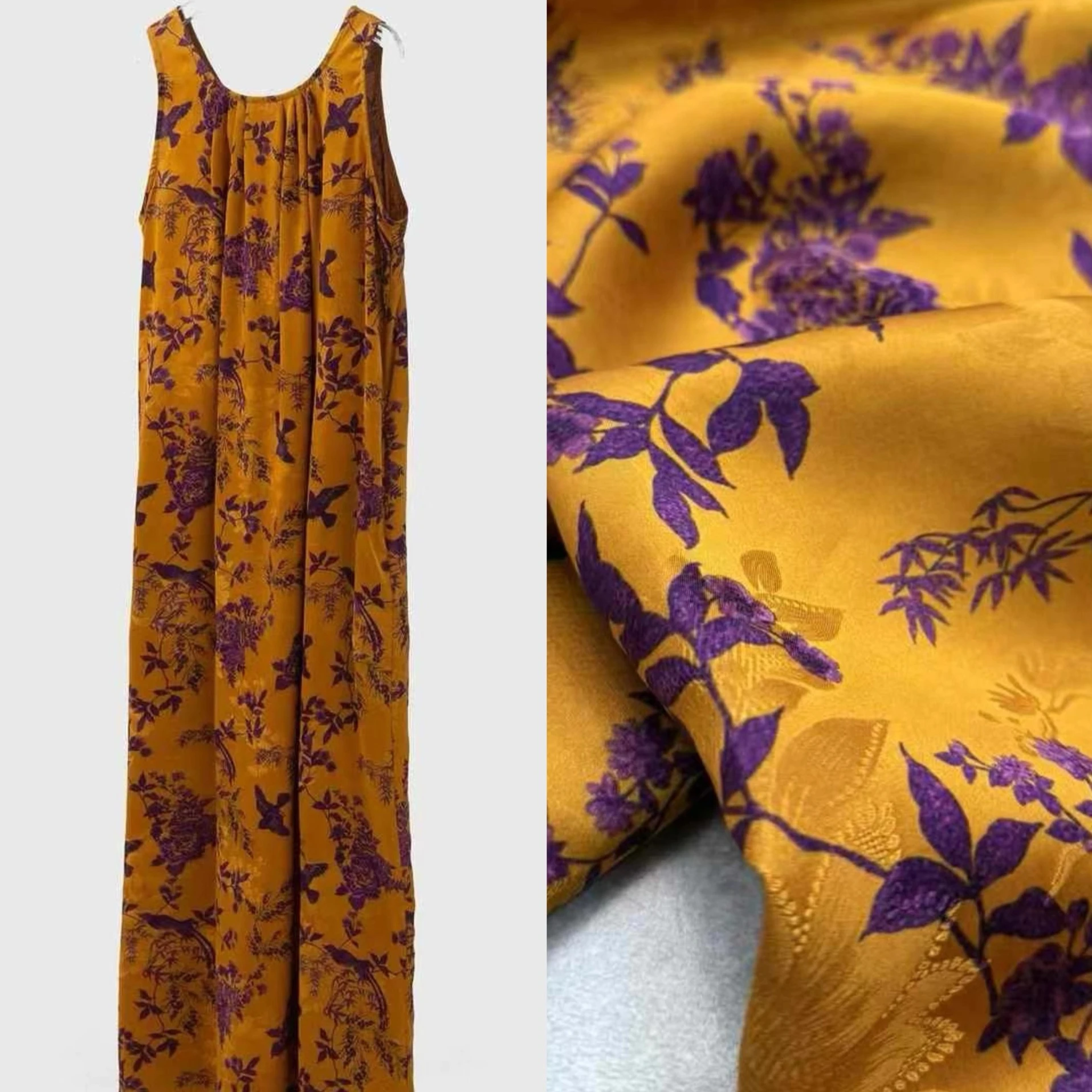 purple-floral-printed-yellow-heavy-silk-fabric-for-diy-sewing-summer-spring-dress-pants-pajamas-vest-comfortable-material-r2474