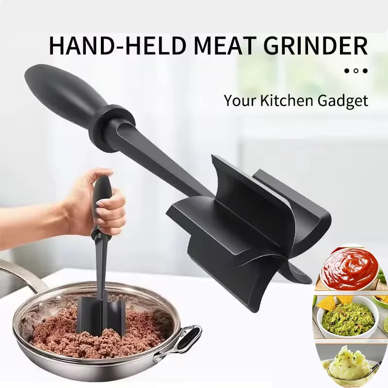 

Meat Chopper Hamburger Chopper Premium Heat Resistant Masher And Smasher For Hamburger Meat Ground Beef Ground Turkey Potato