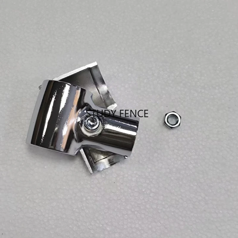 2Pcs Aluminum Alloy Chrome 22mm 25mm 27mm 32mm 51mm Tube Pipe T Adapt Fitting Clamp for Display Stand Hardware Accessories