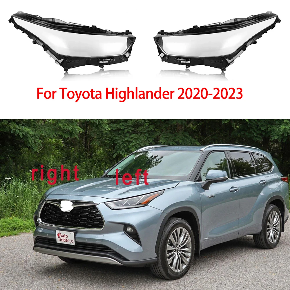 

Car Front Headlight Cover For Toyota Highlander 2020 2021 2022 2023 Left/Right Replacement Lens Glass Shell Car Accessories