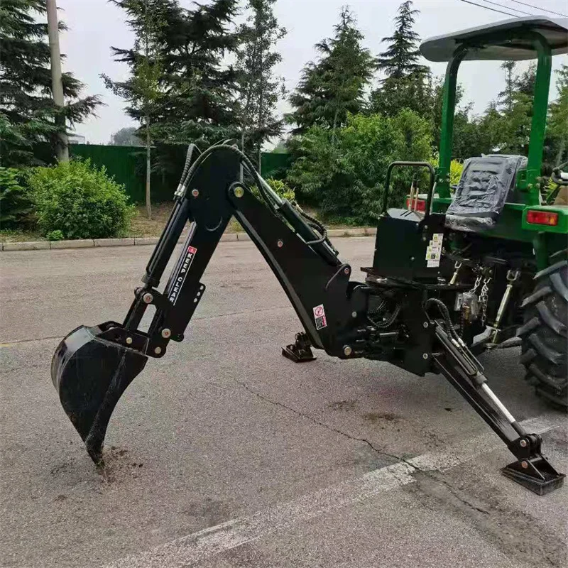 Small Tractor Towable Backhoe With Attachments Mobile Red OEM Customized Power Video Color Support Tire