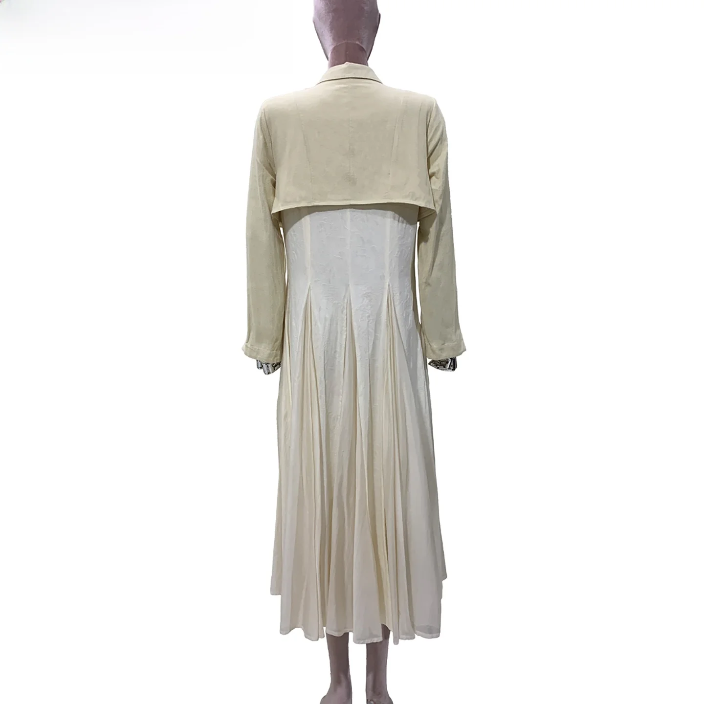 

Женское пальто Ele Long Slim Fit в винтажном стиле с юбкой-флоар, тонкая верхняя одежда с высокой талией для высоких женщин