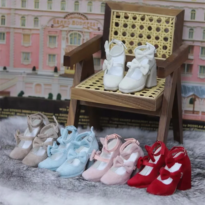 รองเท้าBJD DD/SDGR, 1/3 รองเท้าผู้หญิงโบว์คู่รองเท้าส้นสูงBJDตุ๊กตาอุปกรณ์เสริม