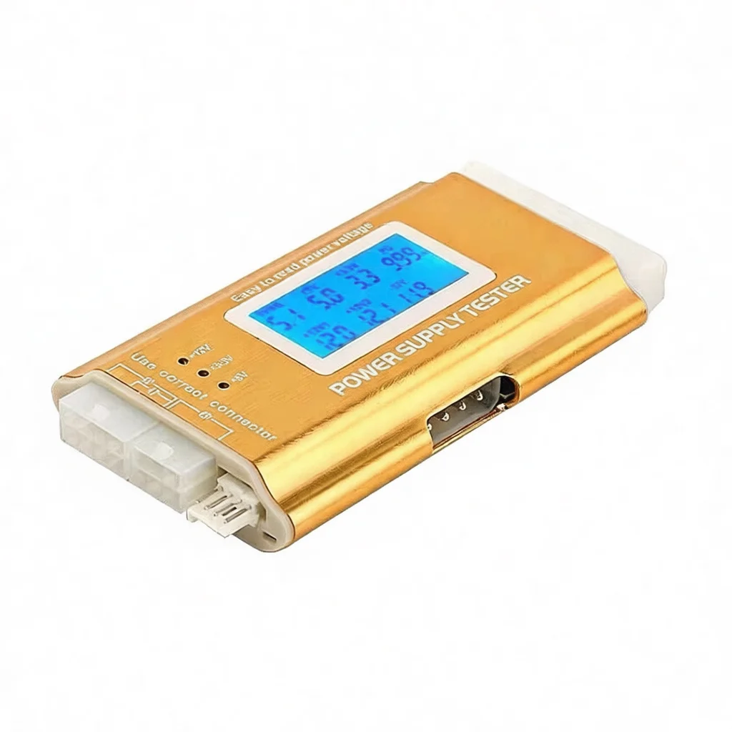 ATX Power Supply Tester LCD Digital Screen Diagnostic Device Desktop Computer Maintenance Tool Voltage Meter Circuit Checker