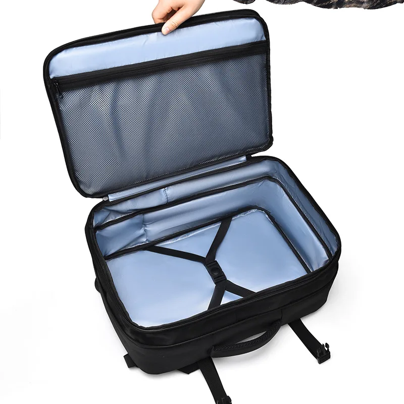 Large capacity business travel bag, men's waterproof and expandable business commuting backpack