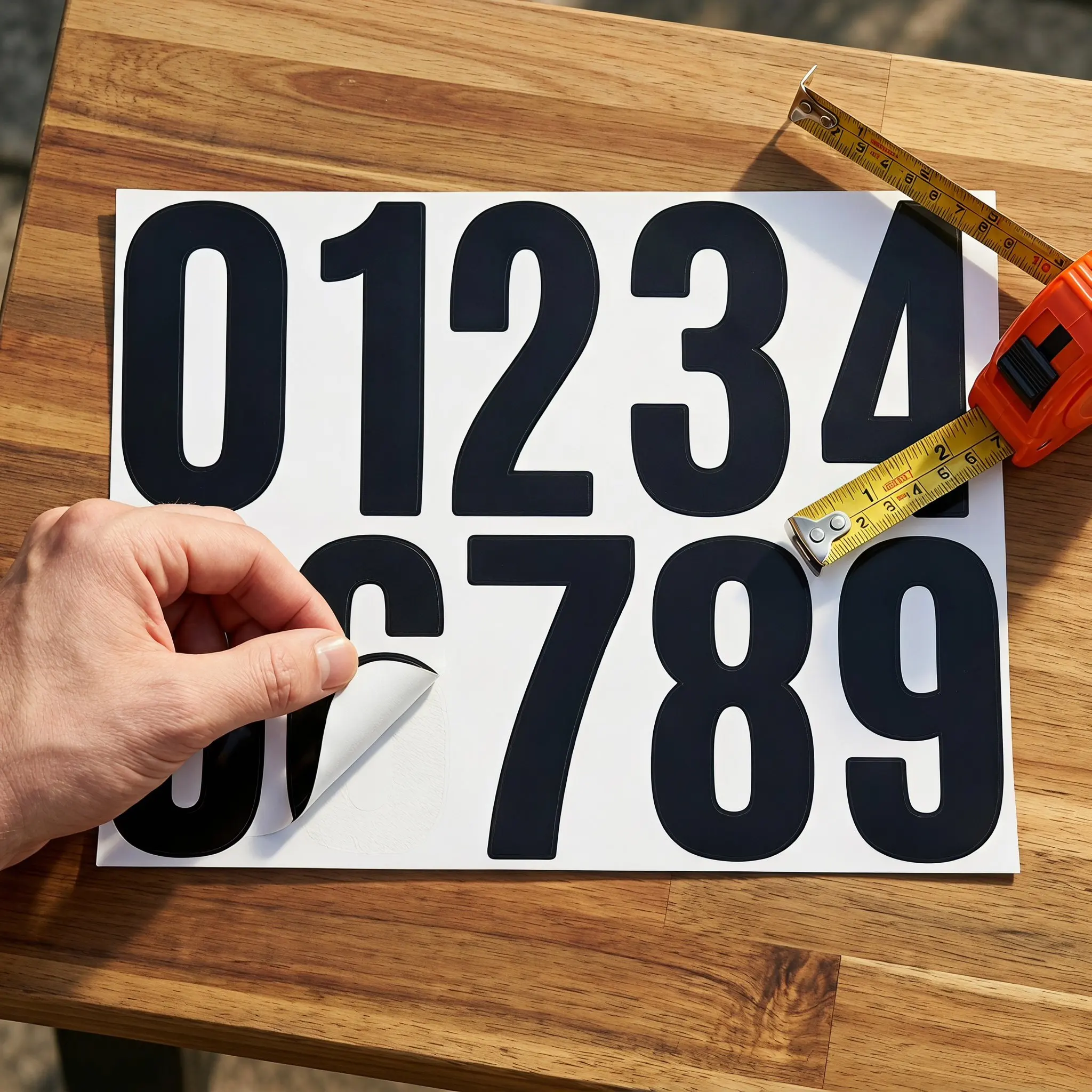 8Sheets Door Number Stickers Waterproof for Apartment Outdoor Numbers Stick on Mailbox Address Decals Weatherproof