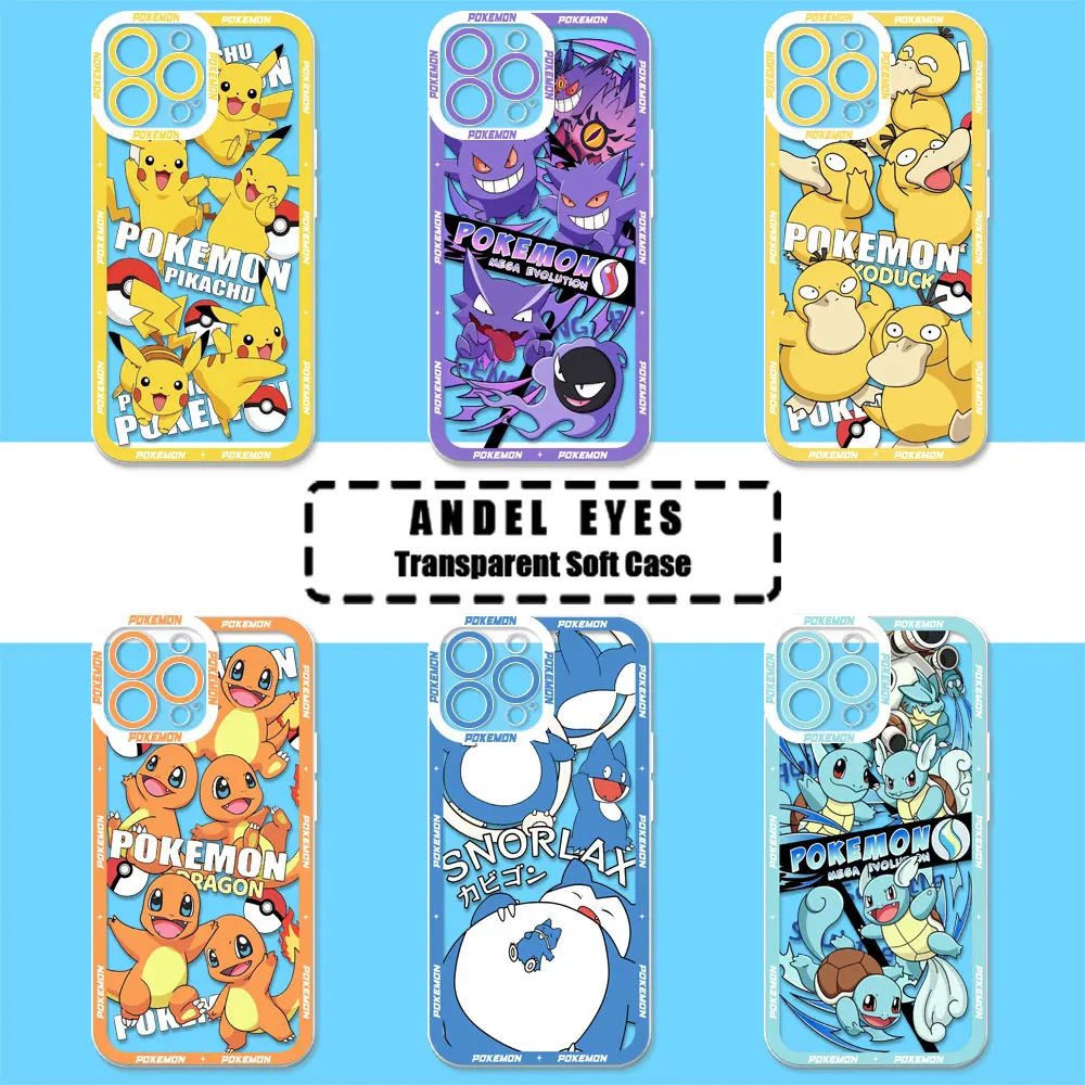 Pikachu Ganger Pokemon Phone Case For Motorola MOTO G73 G72 G71 G60S G53 G52 G32 G30 G22 G9 Edge 40 Pro Plus Transparent Cover