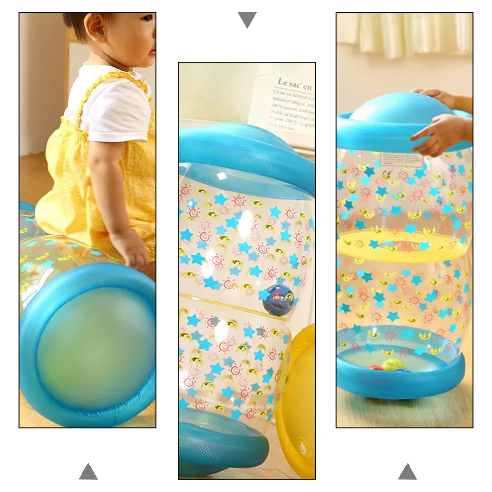 

Baby Crawling Roller Inflatable Training Smooth Pvc Leak-Proof Safe For Infants Lightweight Easy Setup Crawling Practice