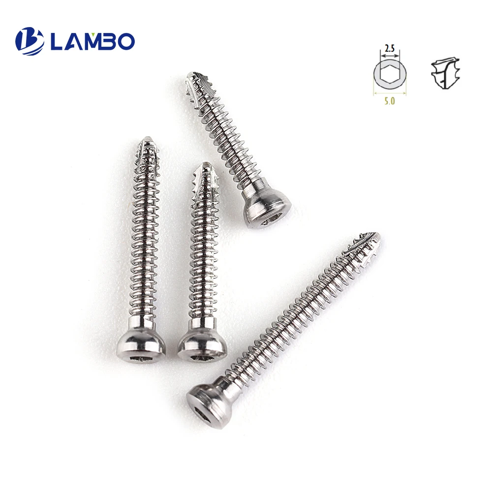 10pcs Vet 2.7mm SS Self-tapping Hexagon Cortical Screws Pet Veterinary Orthopedics Implants Surgical Instruments Pet Products