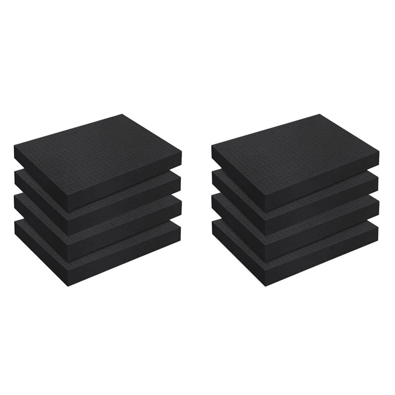 費用対効果の高い8個入りフォームカット、405-x-305-x-25-mmグリッドフォーム、輸送用フォームインサート、ツールボックス、カメラケース、梱包用フォーム